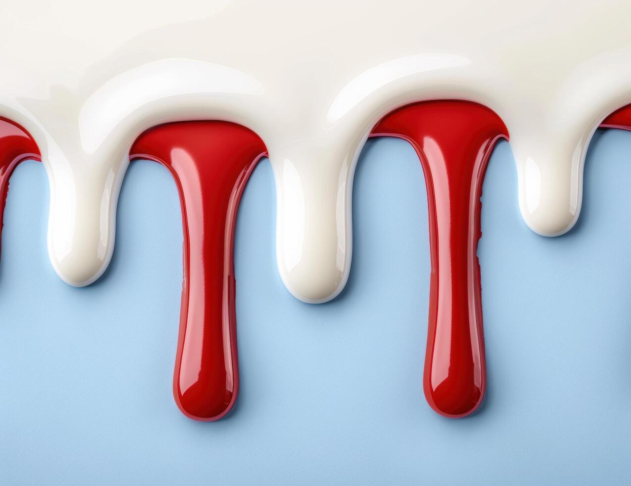 abstract red and white dripping paint photo