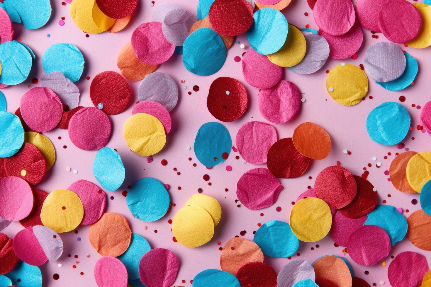 Colorful paper confetti background photo