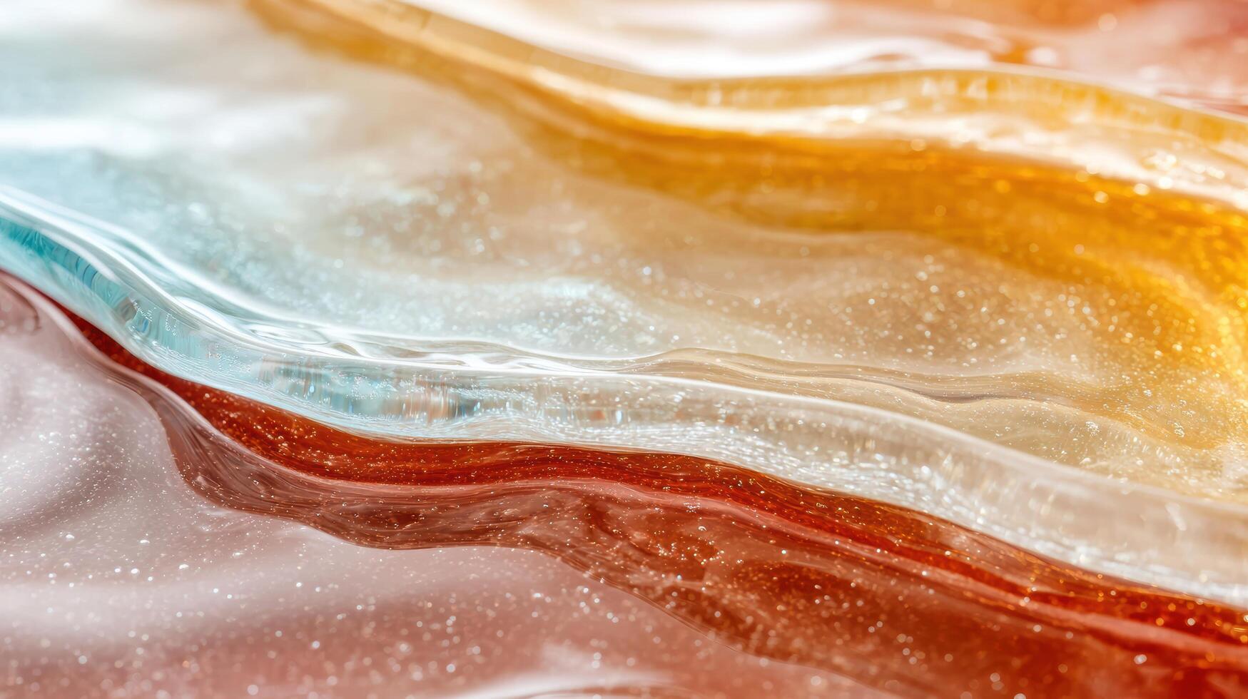 Closeup of colorful glass with liquid photo