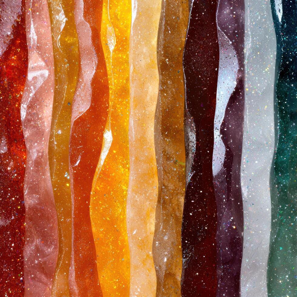 Colorful abstract background of translucent candy or gemstone textures photo