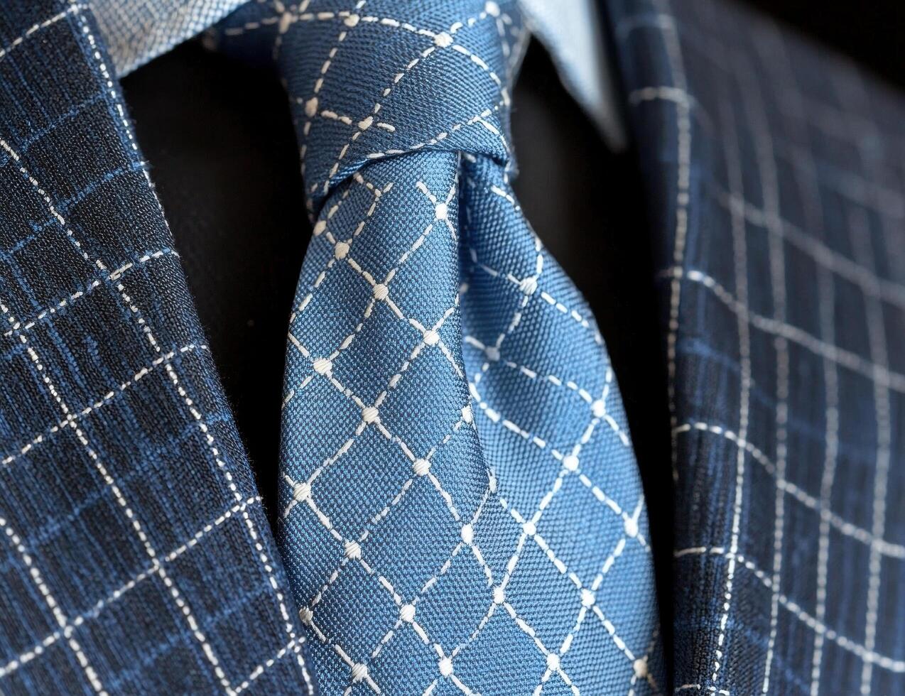 Close up of a patterned fabric with stitching photo
