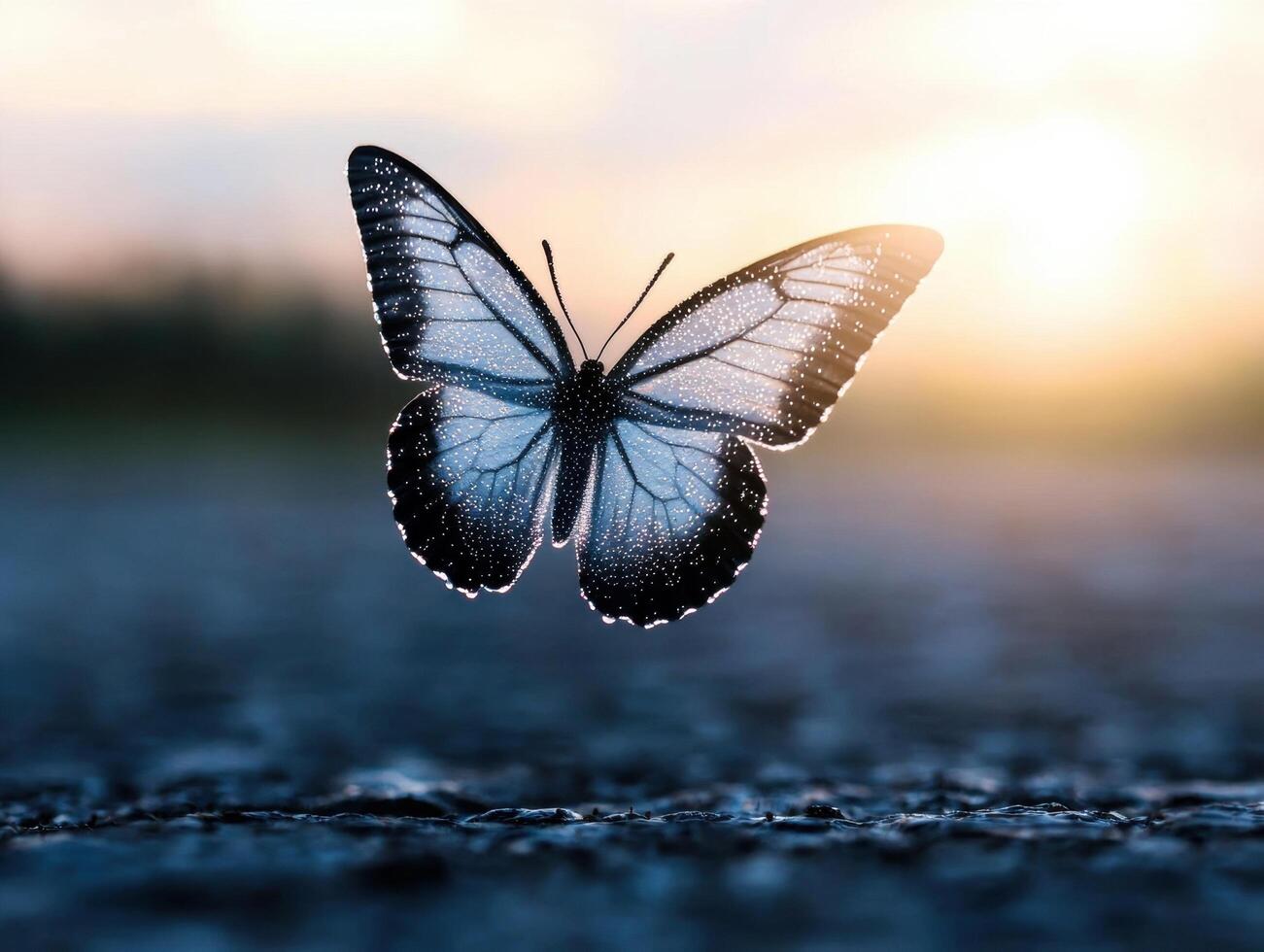 Ethereal butterfly in tranquil waters photo
