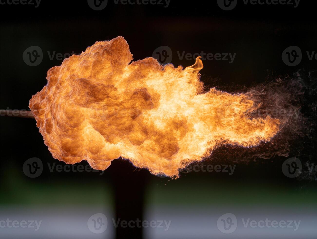 Dramatic burst of flames photo