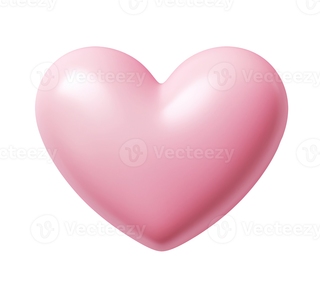 Pink heart isolated on transparent background png