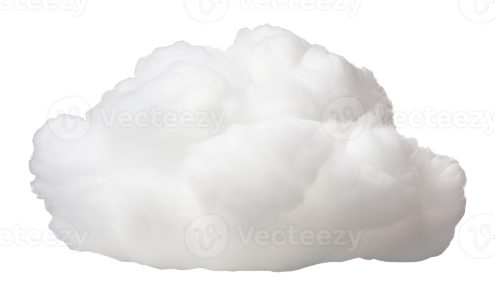 White cloud isolated on transparent background png