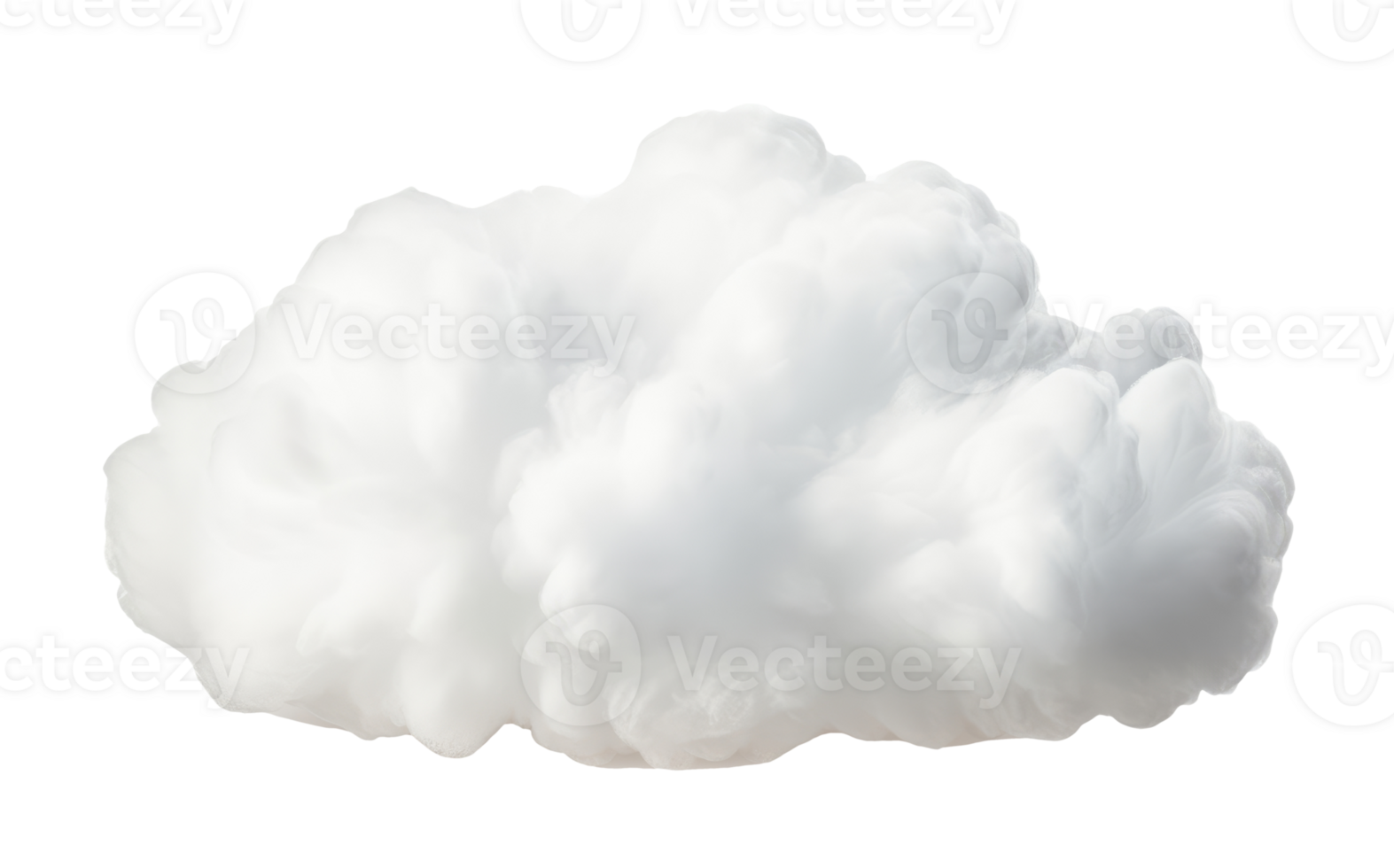 White cloud isolated on transparent background png