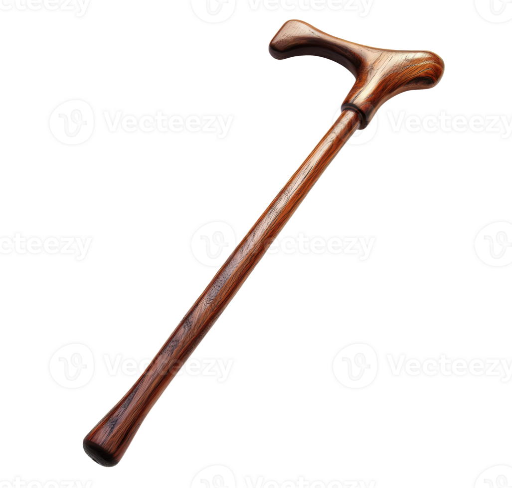 Wood walking stick isolated on transparent background png
