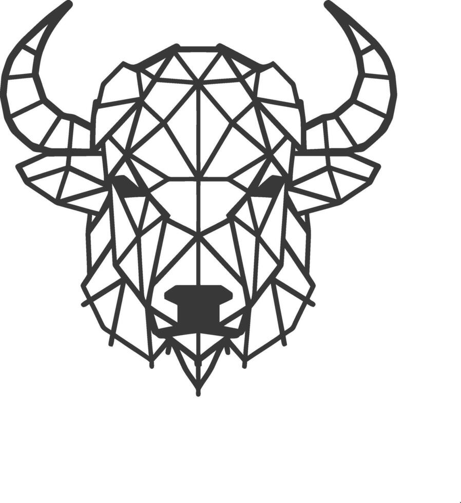 The logo for the company is a bull head vector
