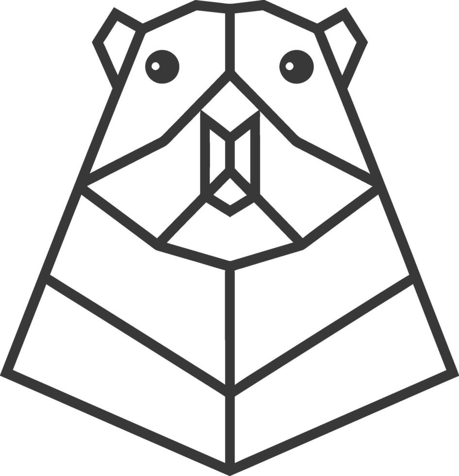 Geometric animal art simple and elegant A modern take on a classic design vector
