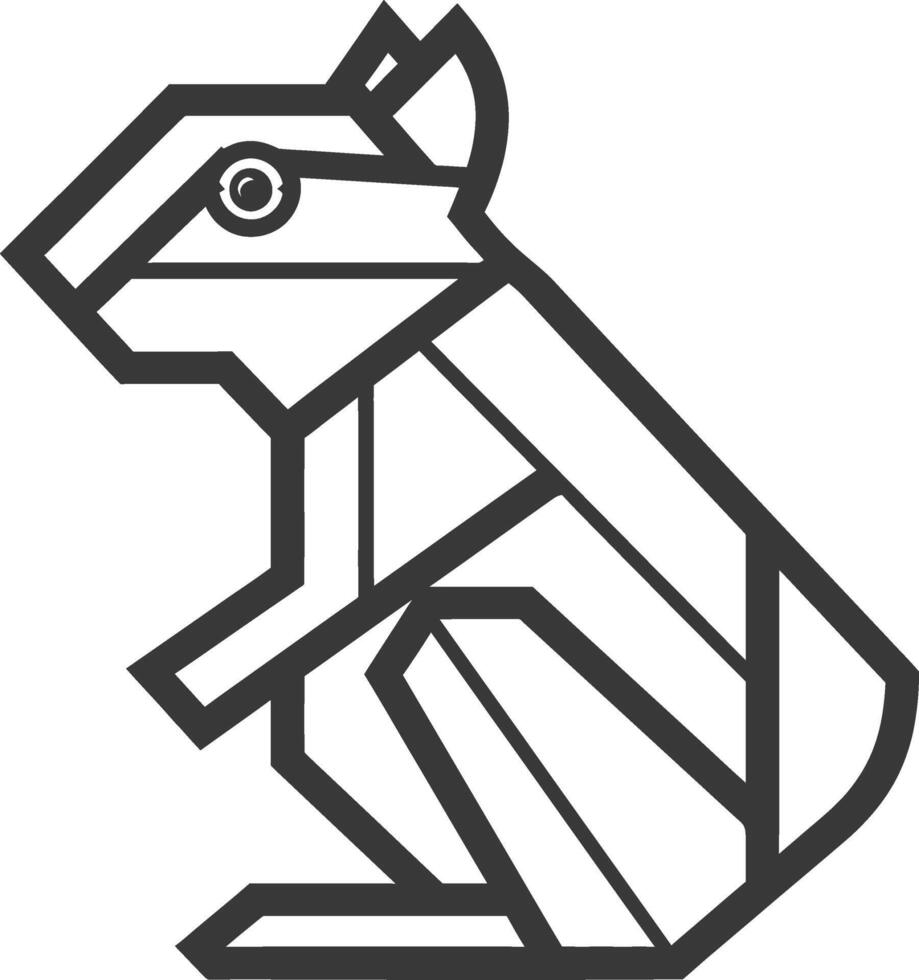 Geometric animal art modern and minimalist vector