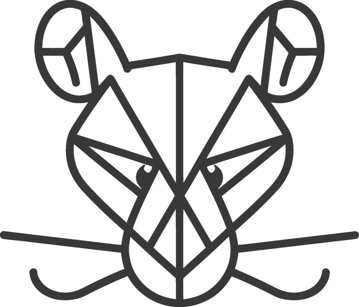 Geometric animal art Minimalist design vector