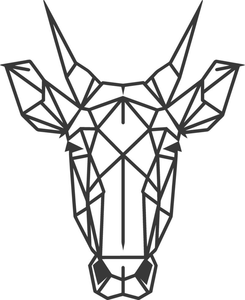 Geometric animal art A modern take on a classic design vector