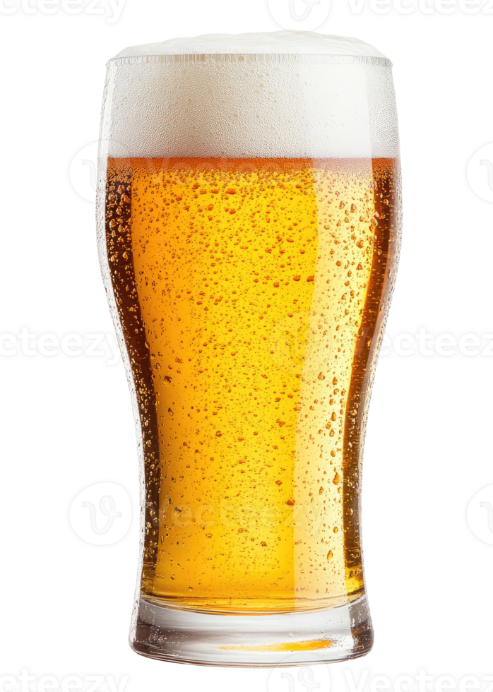 Tall beer glass isolated on transparent background png
