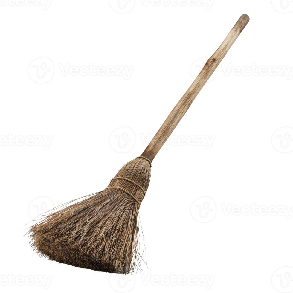 Rustic Handmade Broom Cleaning Tool Witchcraft Household Item Natural Fiber Broom png