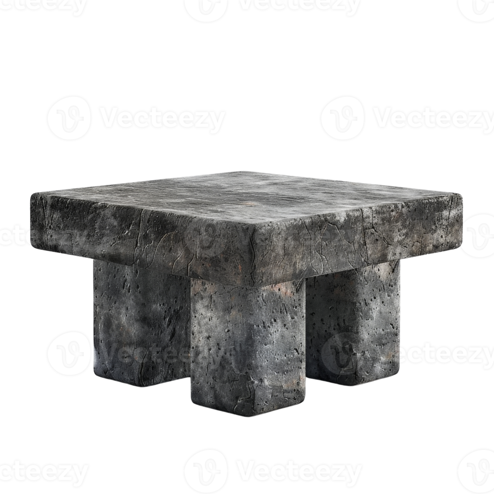 Stone Tabletop Display Ancient Ruins Rough Texture Dark Grey png