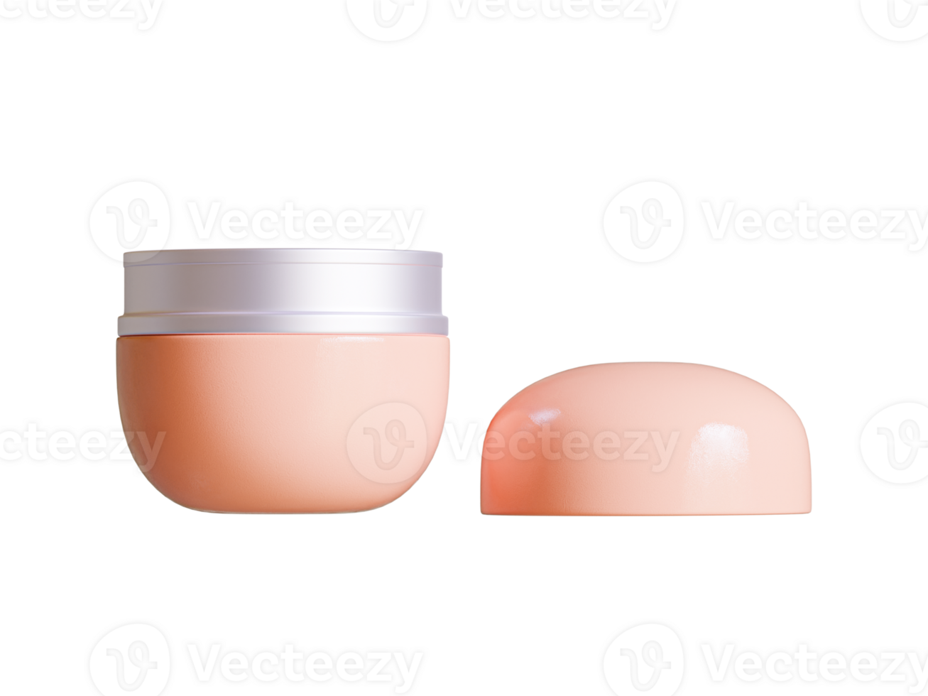 A pink container with a lid and a white container png