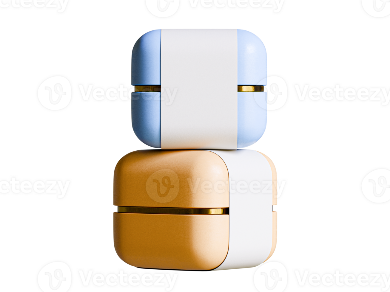 Two small cubes with different colors on them png