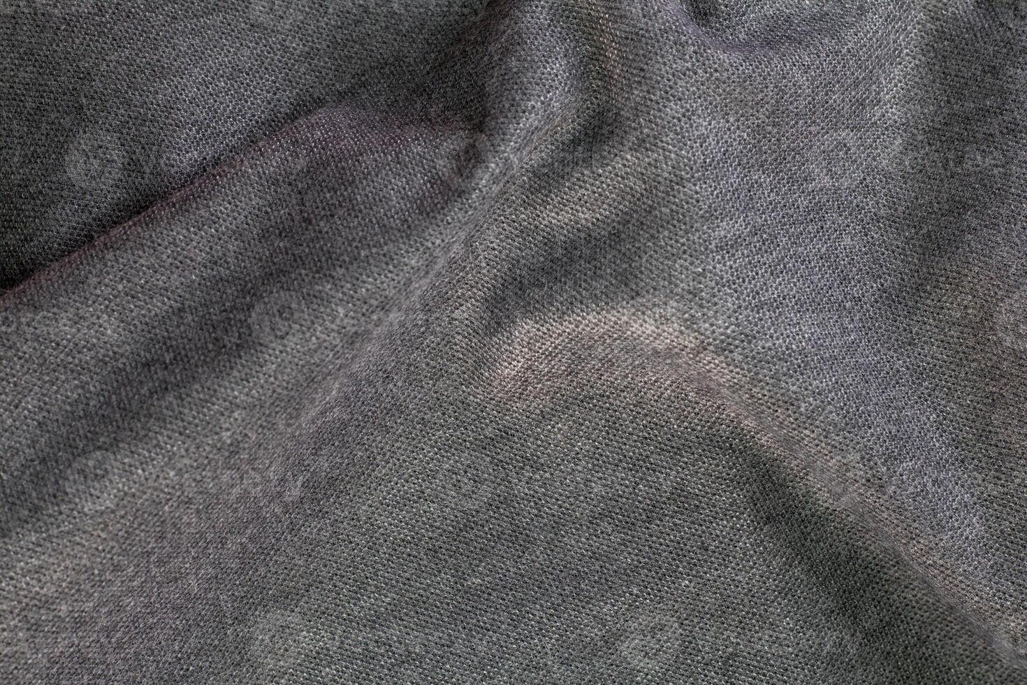 Abstract fabric background, Grey fabric cloth background, texture of crumpled Grey fabric background photo