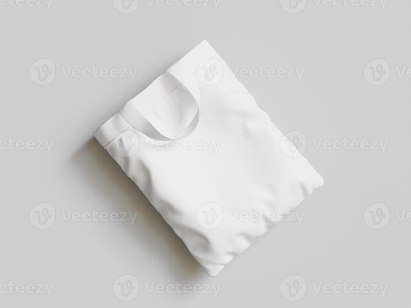 White bag mockup on grey background photo