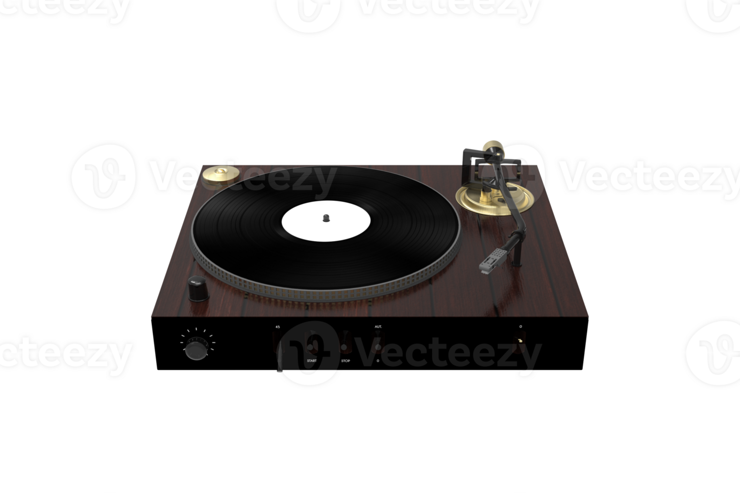 turntable with a record player on transparent background png