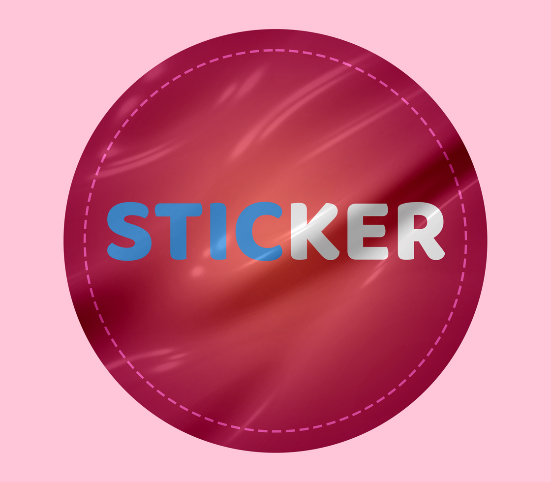 Glossy Label Sticker Mockup Template psd