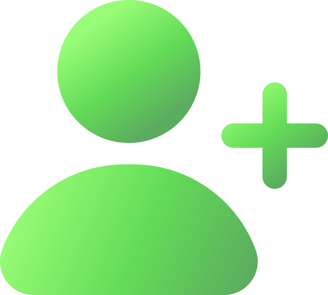 Light green add new user icon png