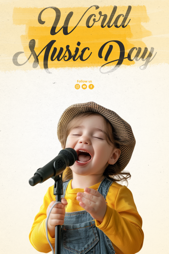 World Music Day Banner or Flyer Design for Social Media psd
