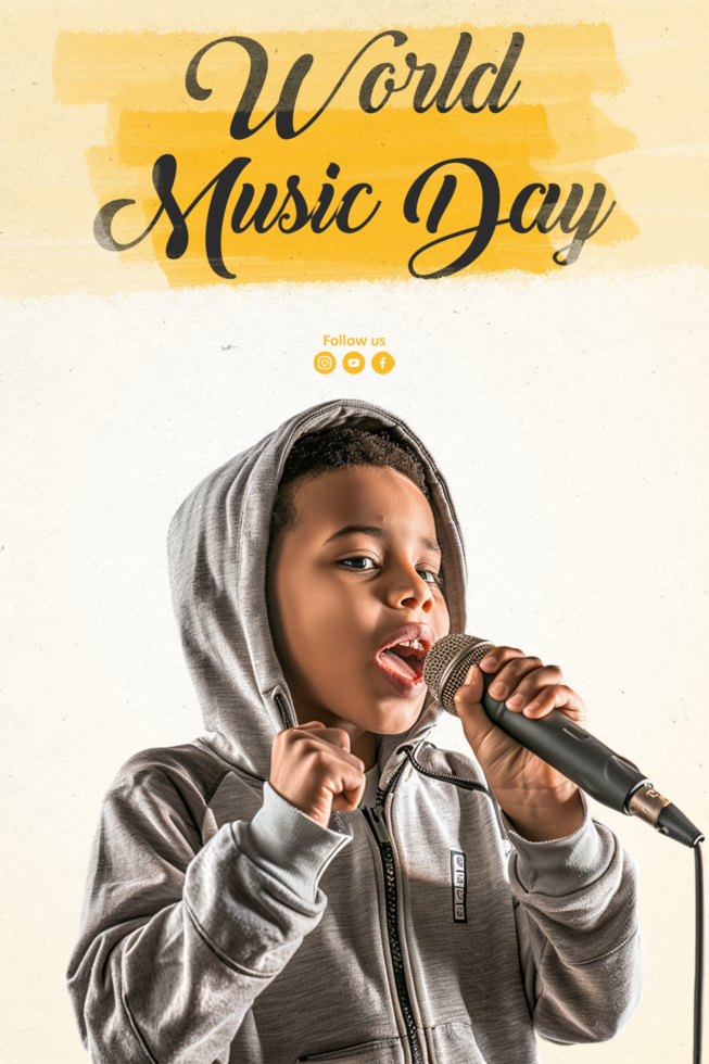 World Music Day social media post and banner template design psd