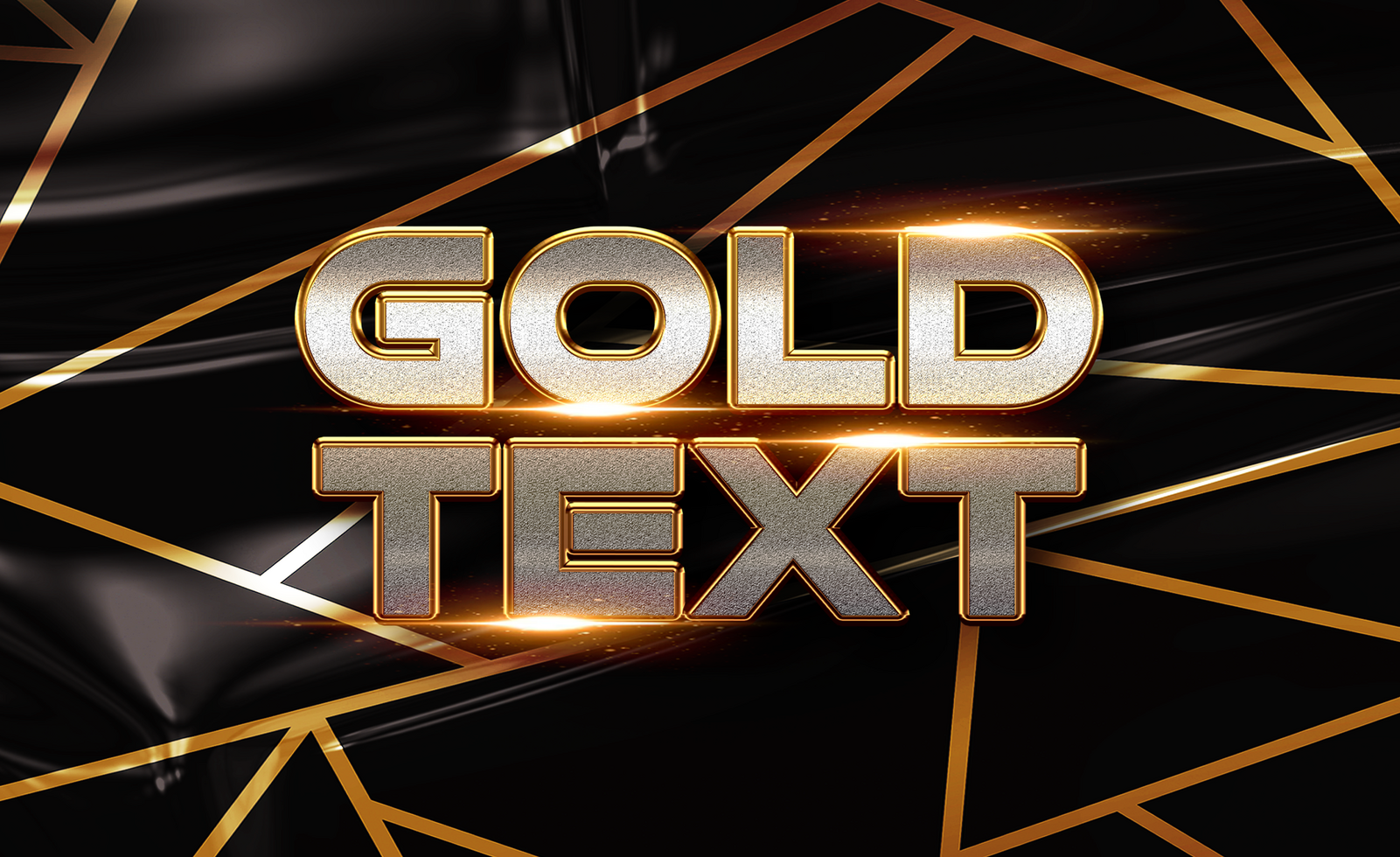 Gold Text Effect Template psd