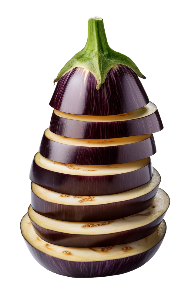Sliced Eggplant Tower png