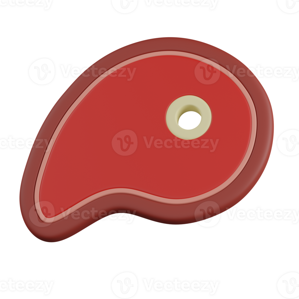 3d render steak illustration png