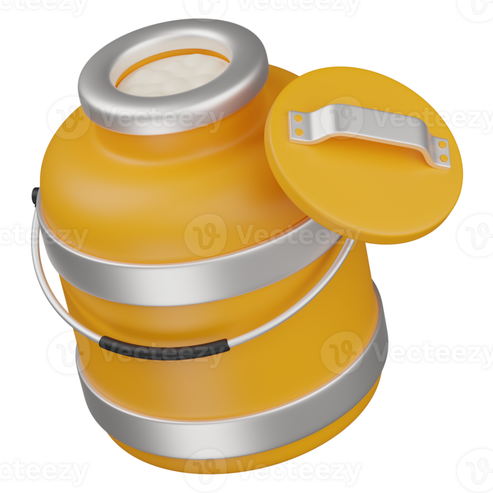 3d render milk container illustration png