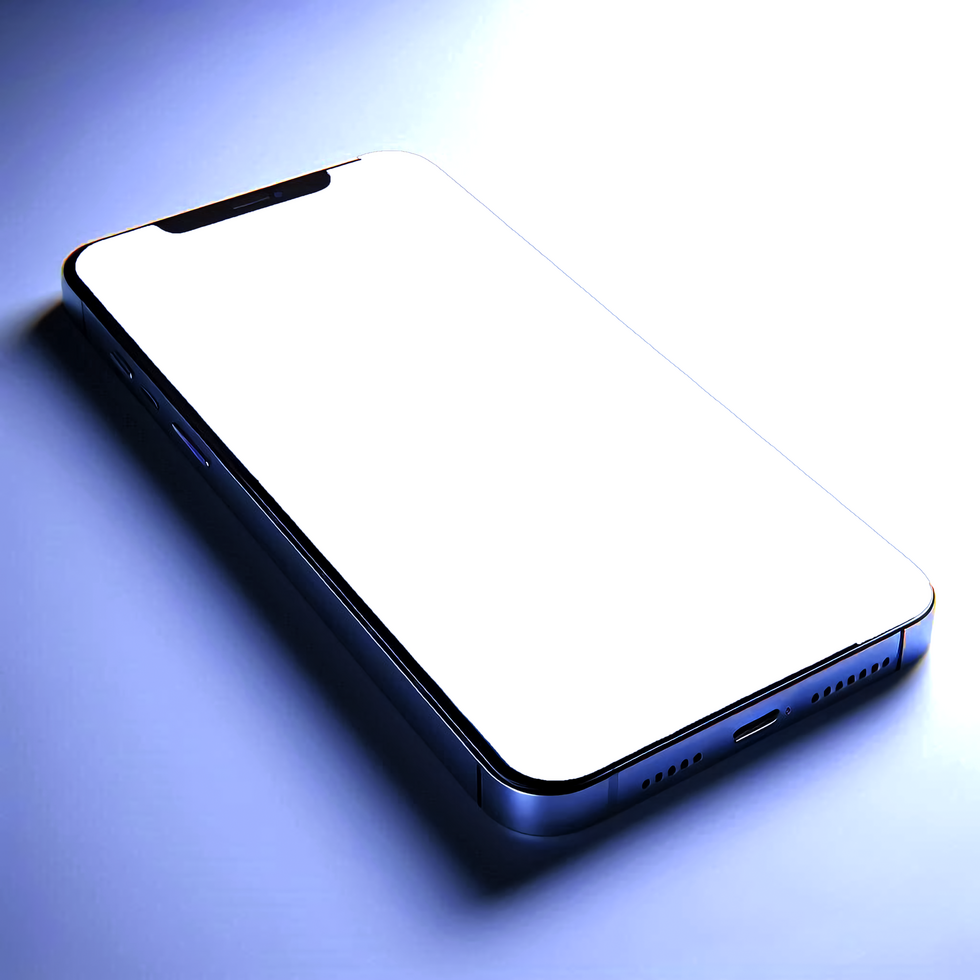Modern Smartphone Display Mockup with Blank Screen psd