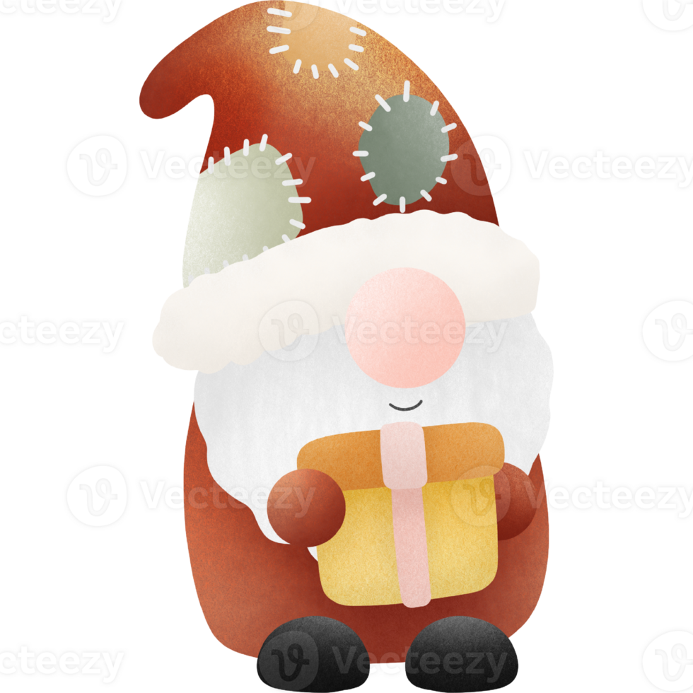 santa claus with a gift png