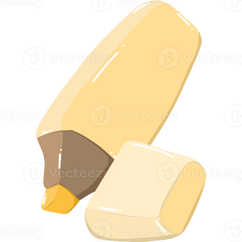 A yellow highlighter pen png
