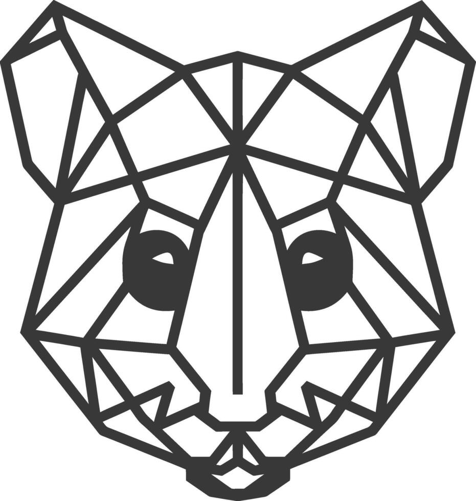 Geometric animal portrait Simple and stylish vector