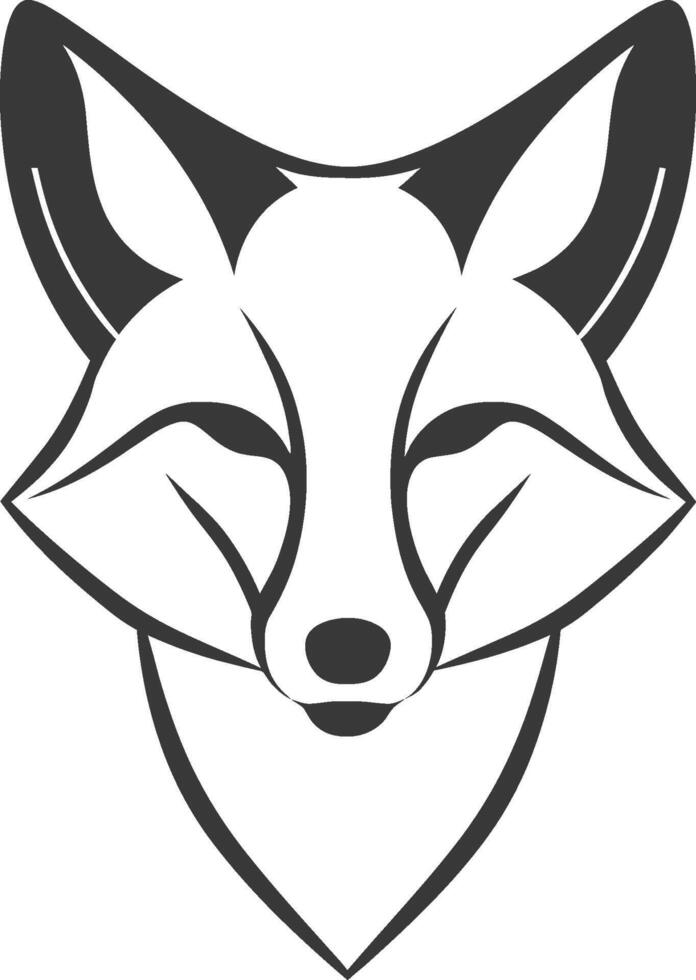 sleek and stylish fox illustration vector