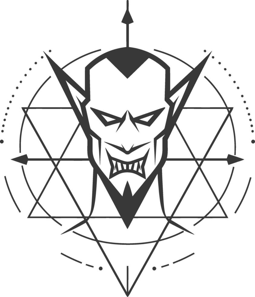 Evil within a geometric cage vector