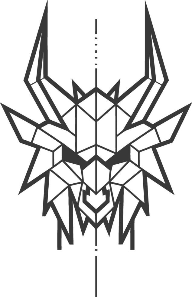 Abstract black and white digital art vector