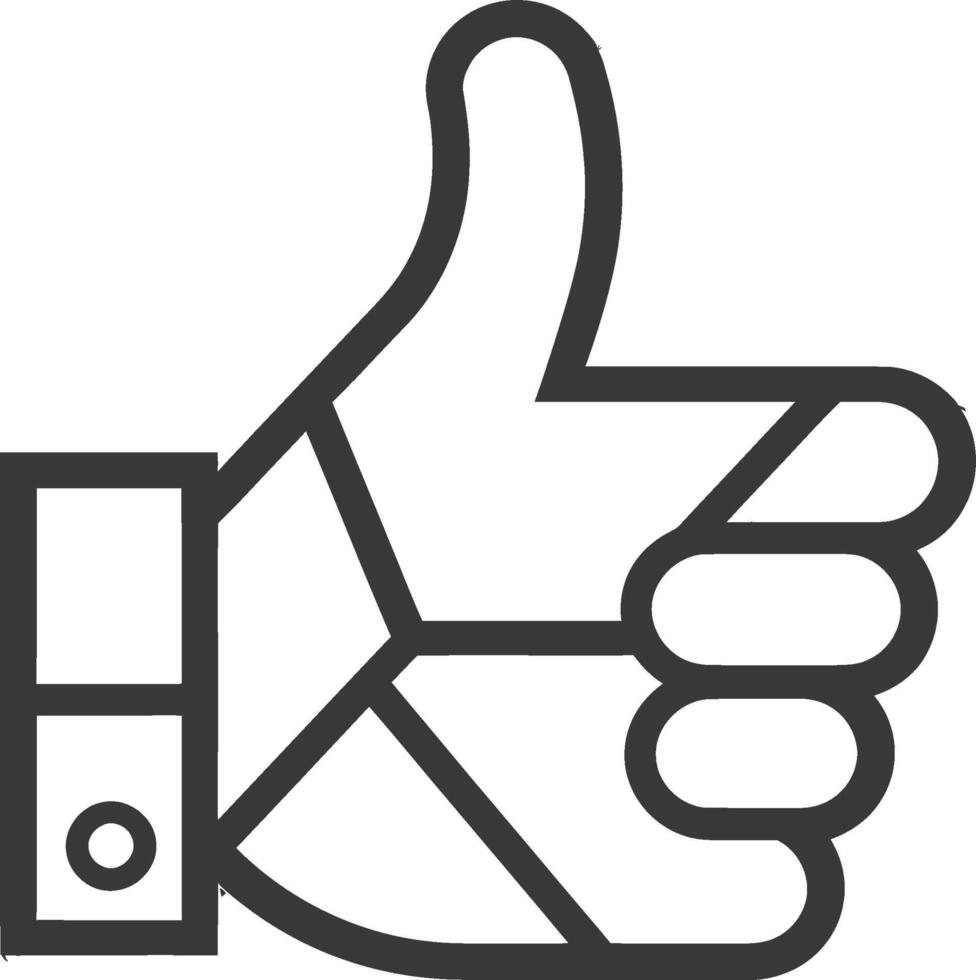 simple thumbs up gesture vector