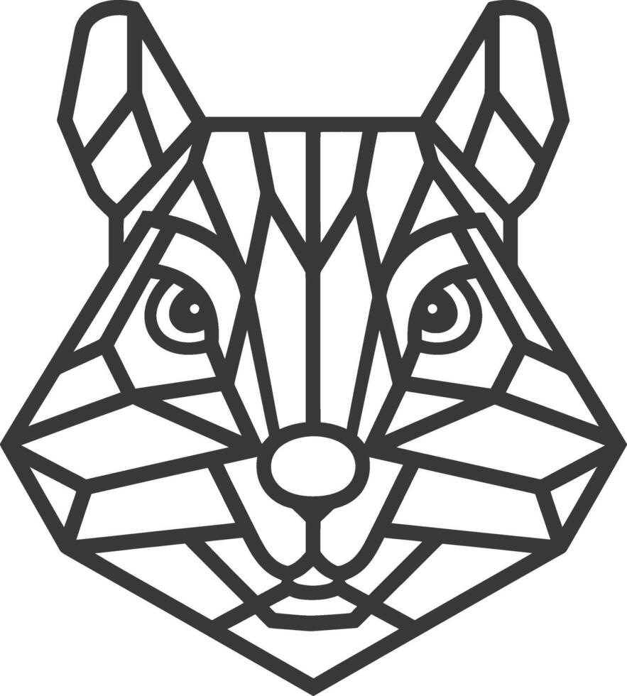 Geometric animal portrait simple and modern vector