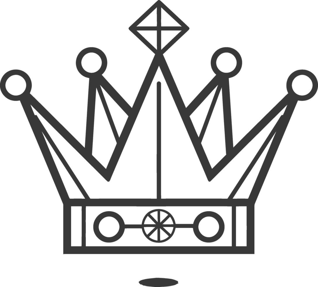 simple black and white drawing of a crown vector