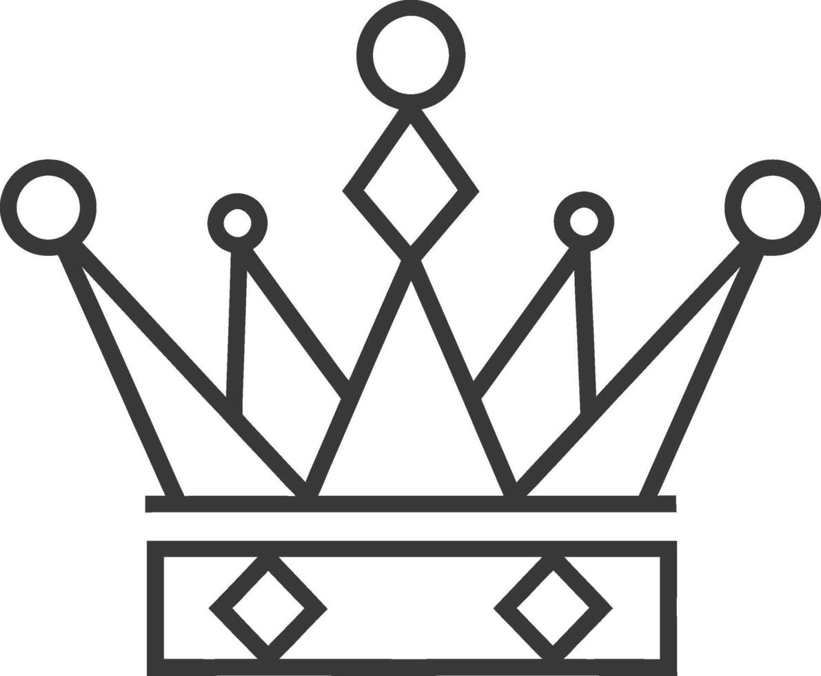 simple crown with a geometric design vector
