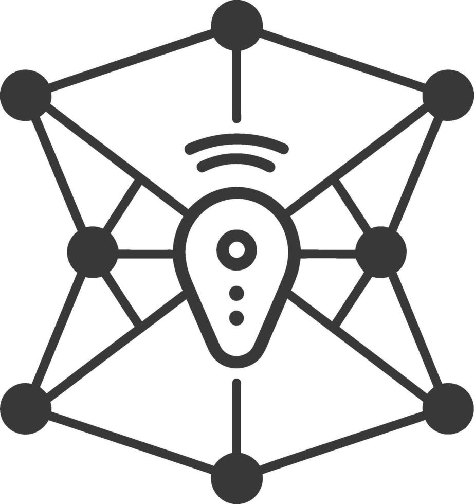 Connected devices in a network vector