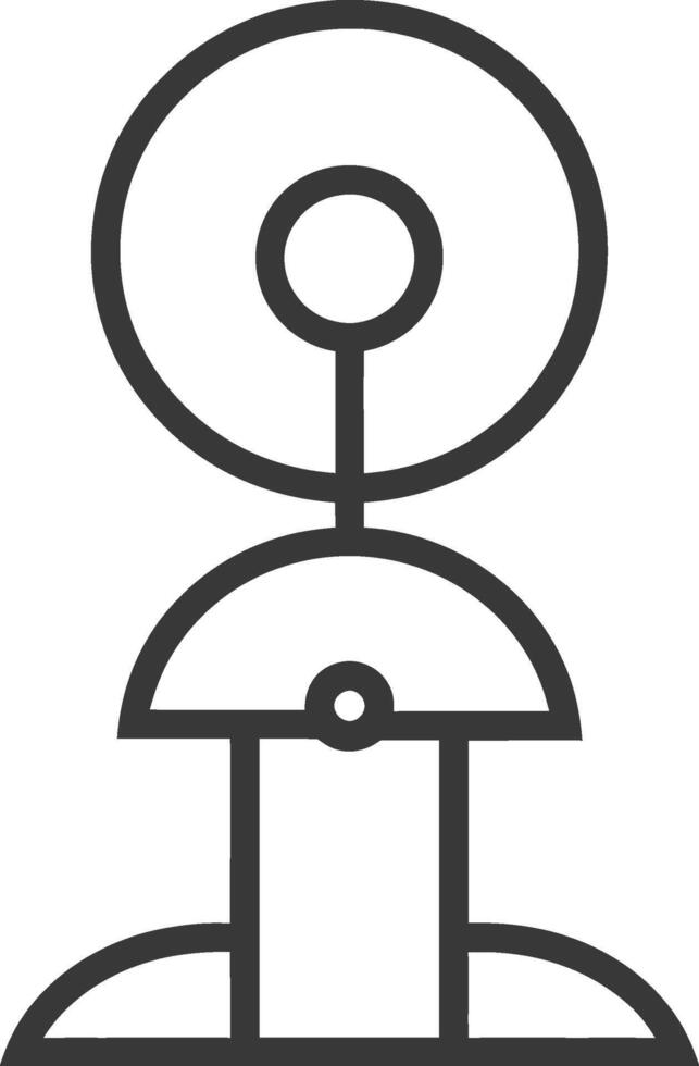 minimalist line drawing of a lamp vector