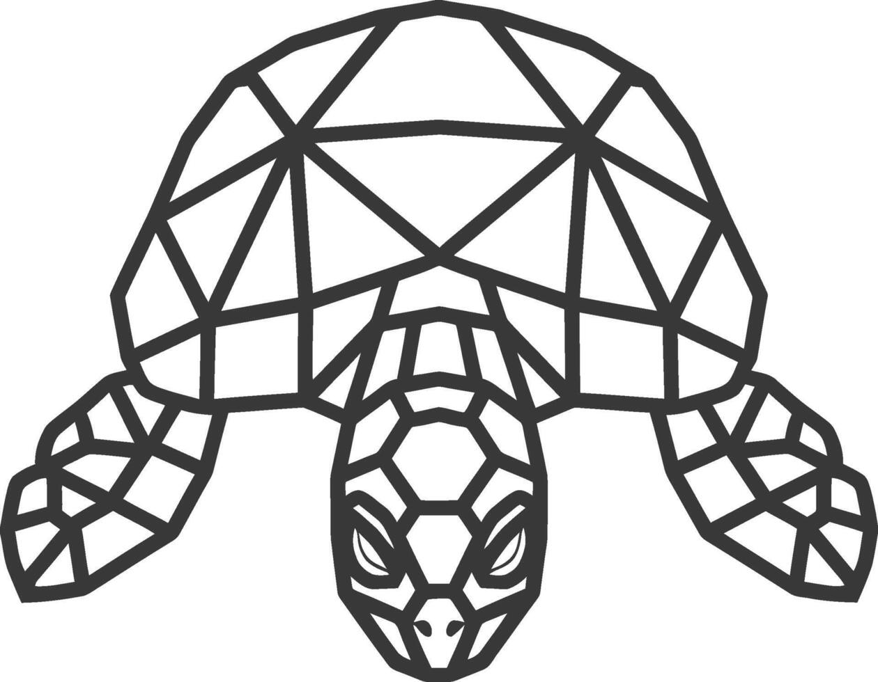 geometric turtle with a determined look vector