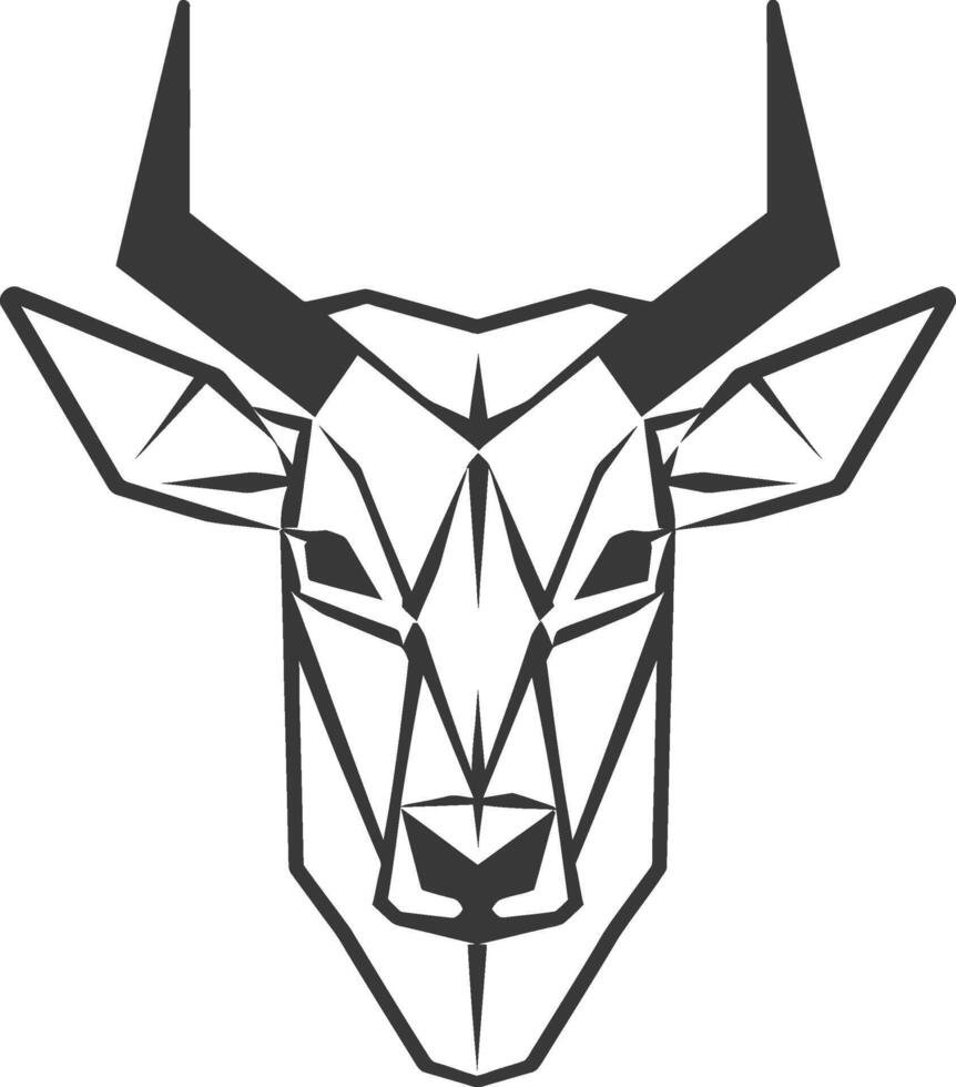 geometric representation of a deer head vector