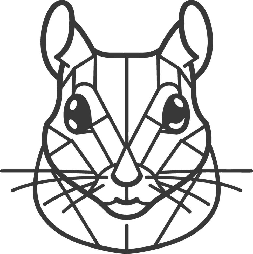 geometric rendering of a squirrel face vector