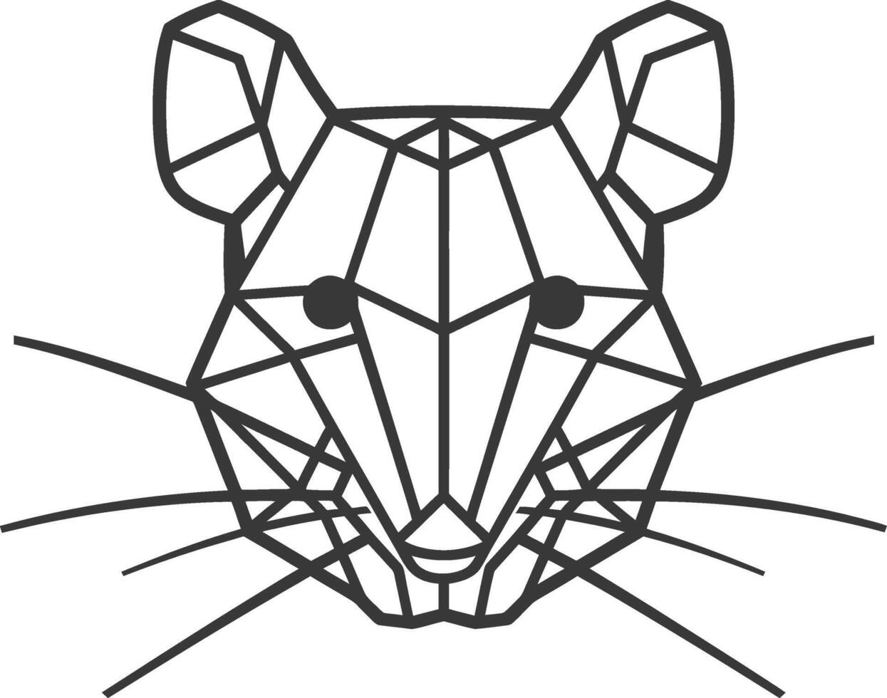 geometric rendering of a rat face vector