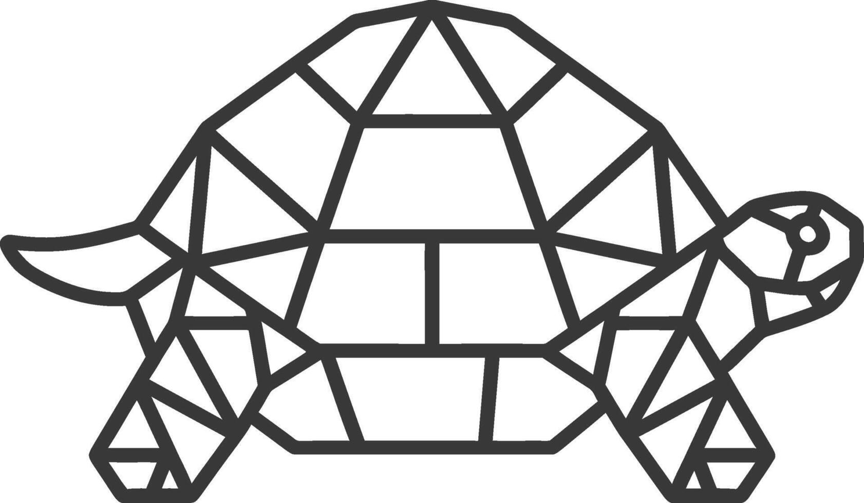geometric illustration of a turtle vector